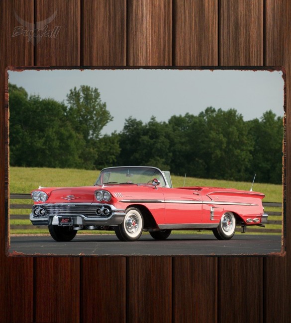 Металлическая табличка Chevrolet Impala 283 Ramjet Convertible Металлическая табличка Chevrolet Impala 283 Ramjet Convertible
